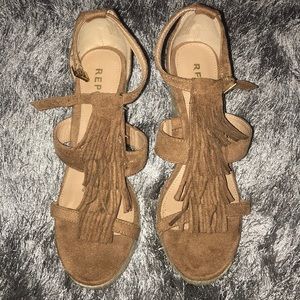 Brown Fringe Wedges